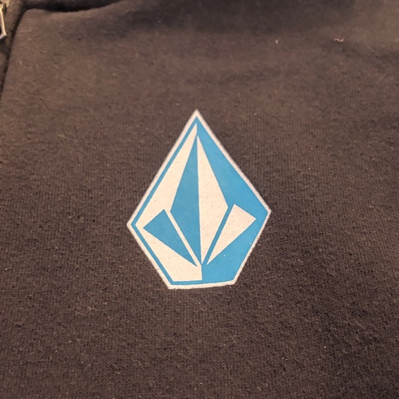 Volcom Black Hoodie with Blue Accents - Picture 2 of 7